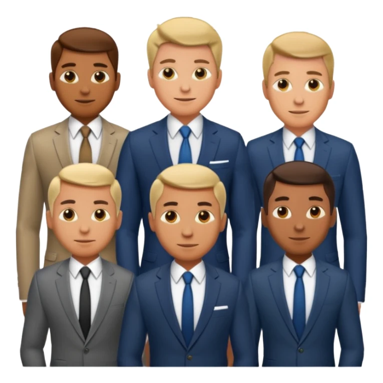 group men wearing shirts and suits sticker
