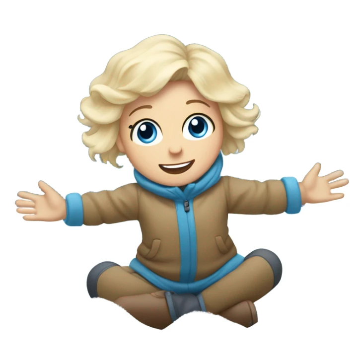 Snow angel blonde hair blue eyes  sticker