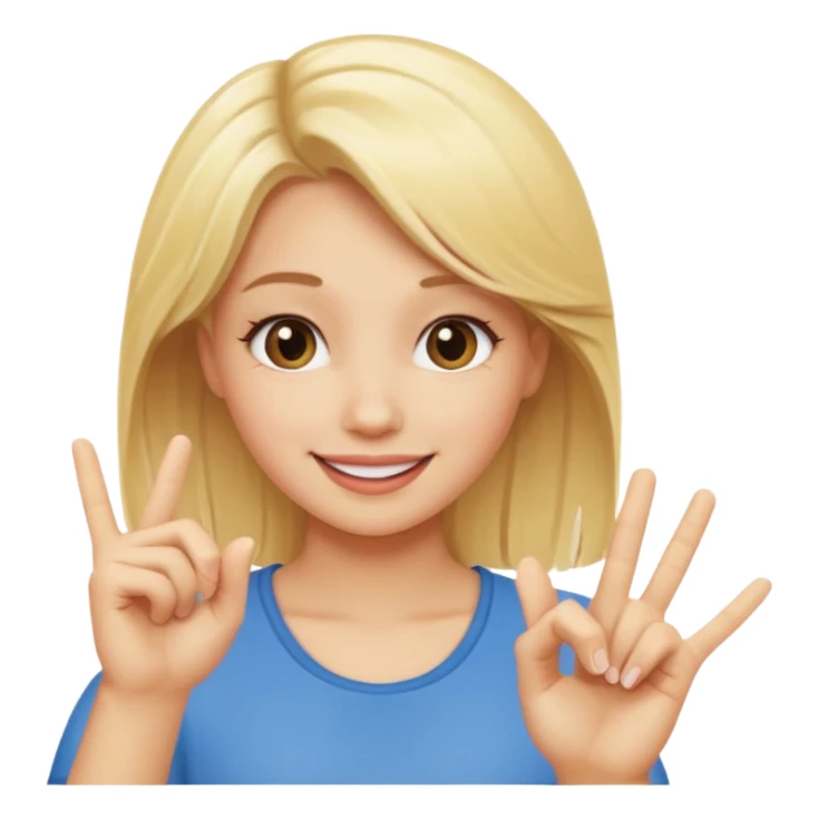 blond girl doing okay sign sassy sticker