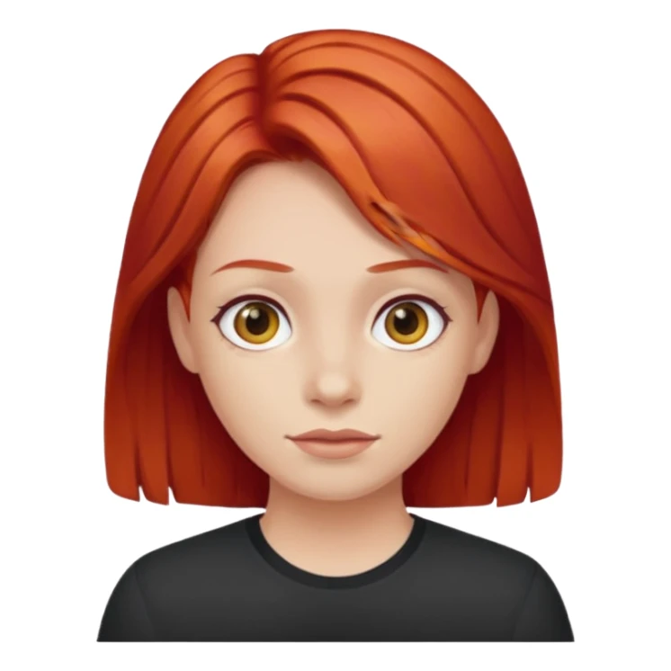 red hair people sticker