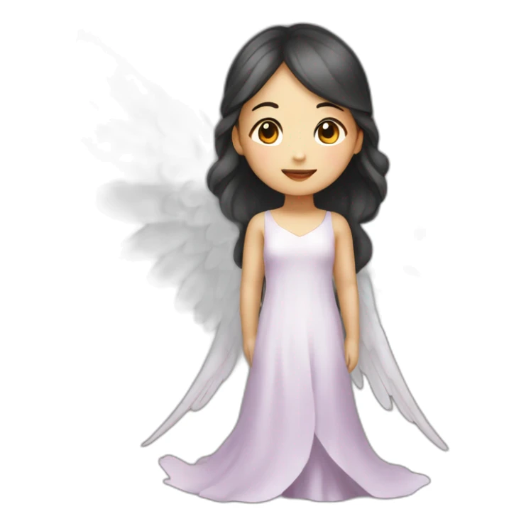 Asian angel girl with wings sticker