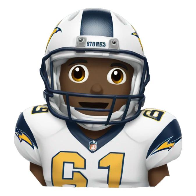 Chargers football sticker