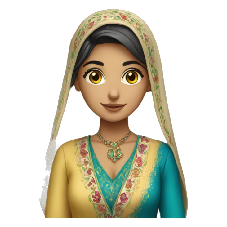 A persian girl wearing traditional Persian clothing  sticker