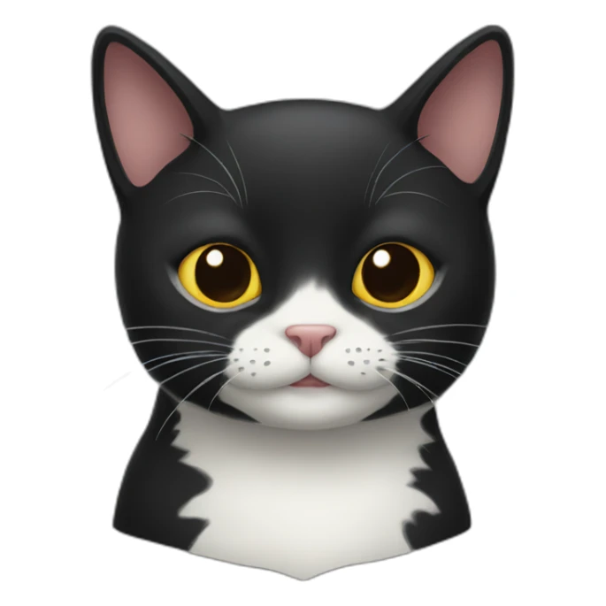 lovely black cat emoji sticker