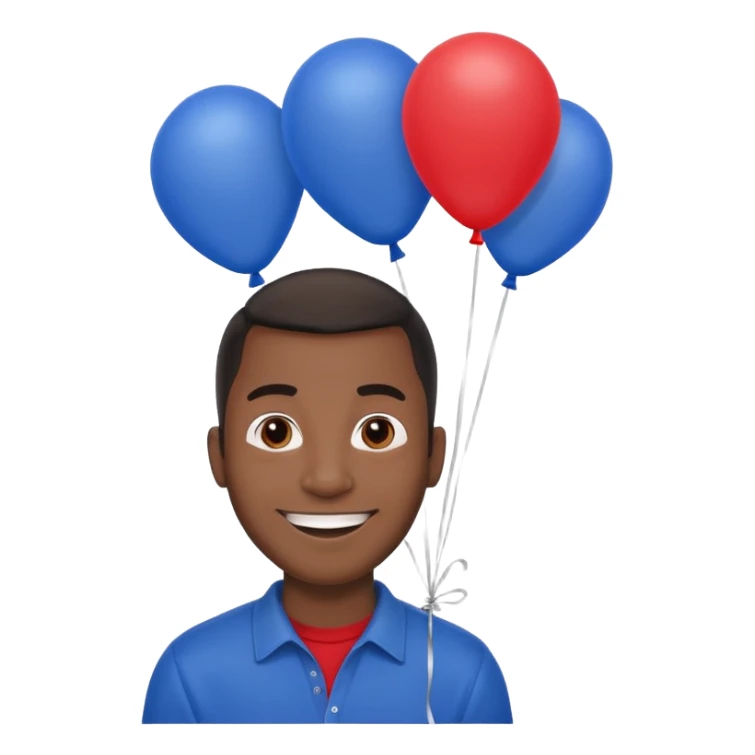 Street Balloon Seller black man  sticker