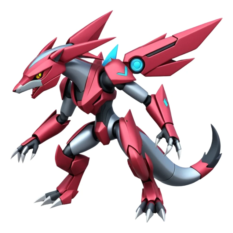 Futuristic Modern Genesect-Zeraora-Palkia-Zoroark-fusion sticker