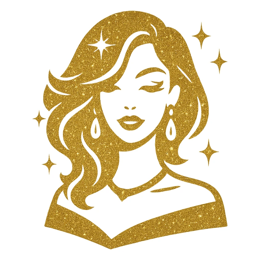 glamorous icon, stylish and radiant, no background sticker