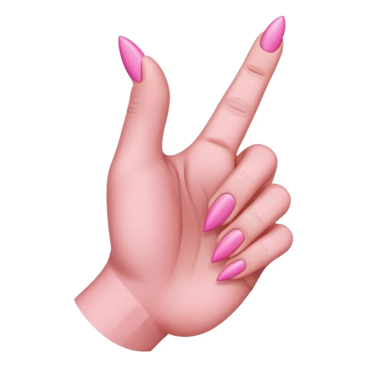 index and pink up like a horns but pointed down sticker