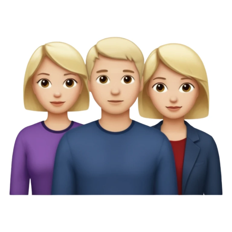 Two blonde women and a man with short hair  sticker