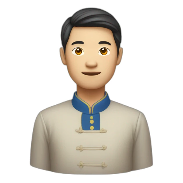 Un homme chinois de couleur de peau sticker