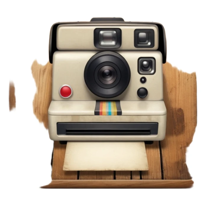 board with polaroid photo sticker