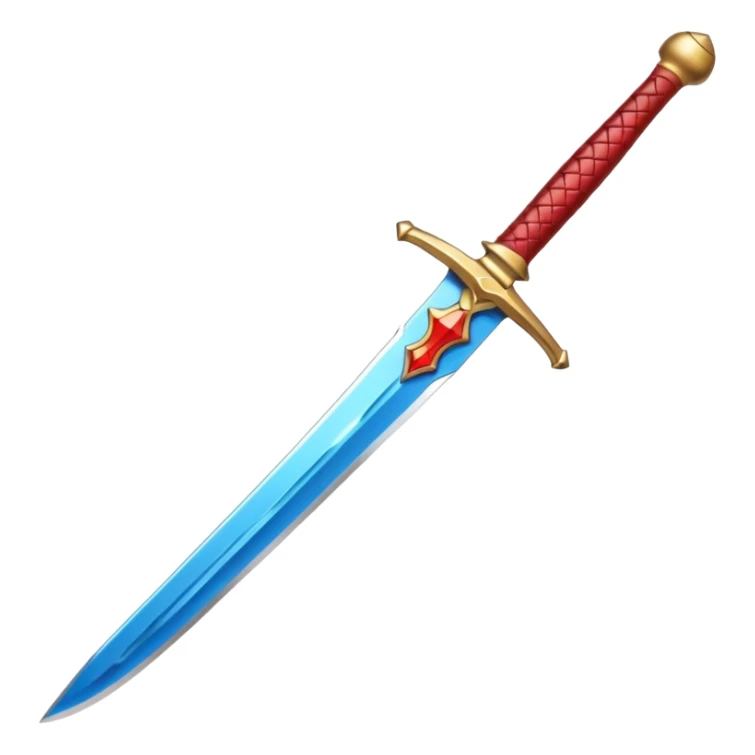 red Piercer — white blade + azure grip, Royal Sword. sticker