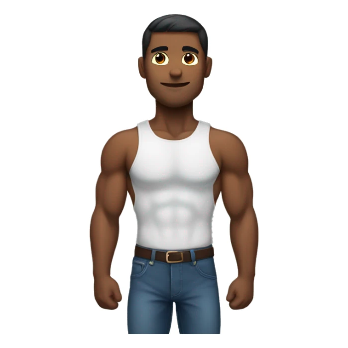 upper body of a muscular man sticker
