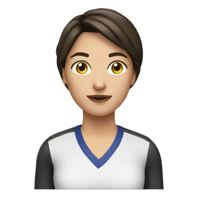 Female brunette physical education teacher sticker