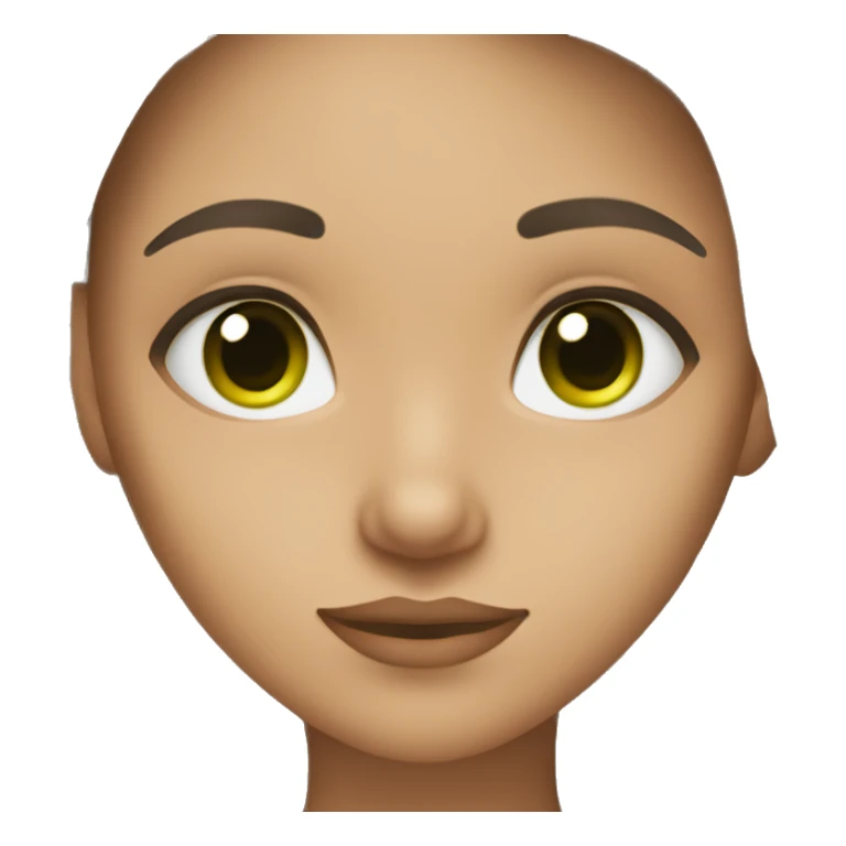 Brunette girl with green eyes slepping sticker