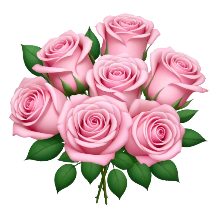 bouquet of pastel pink roses sticker