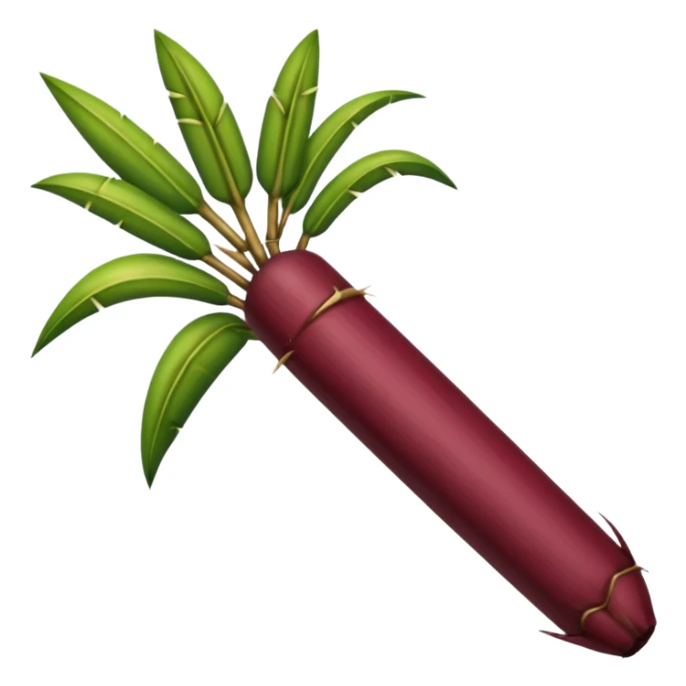 In sugarcane convert the green colour stem part into dark maroon colour sticker