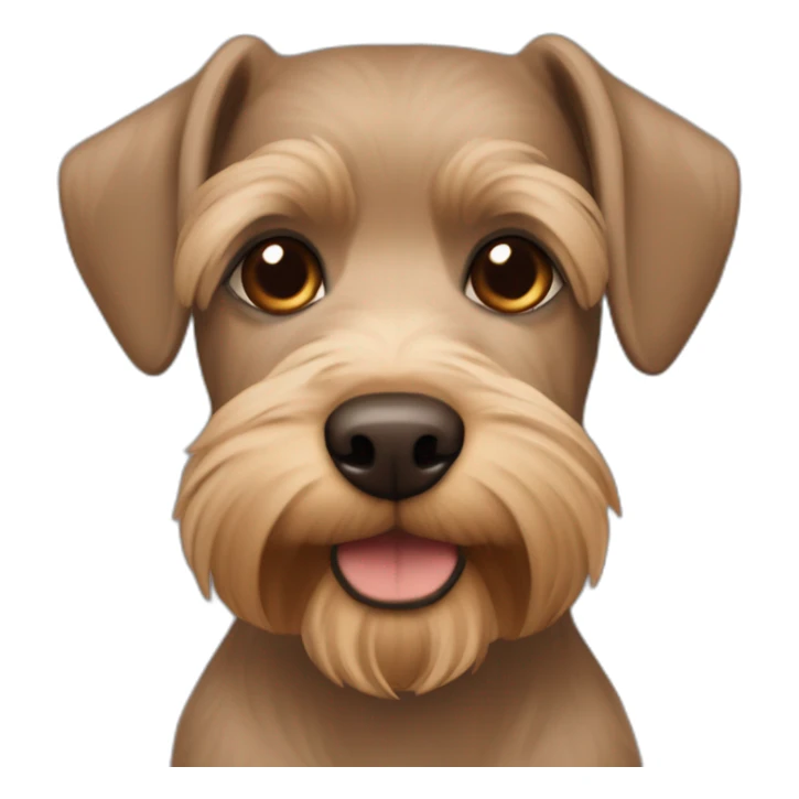 light brown york and light brown Schnauzer dog mix sticker