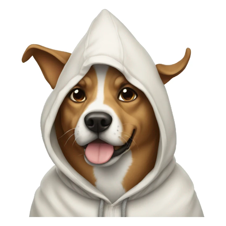 Dog in hood sticker