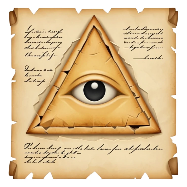 illuminati Paper contract with bite marks tearing through the signature field. sticker