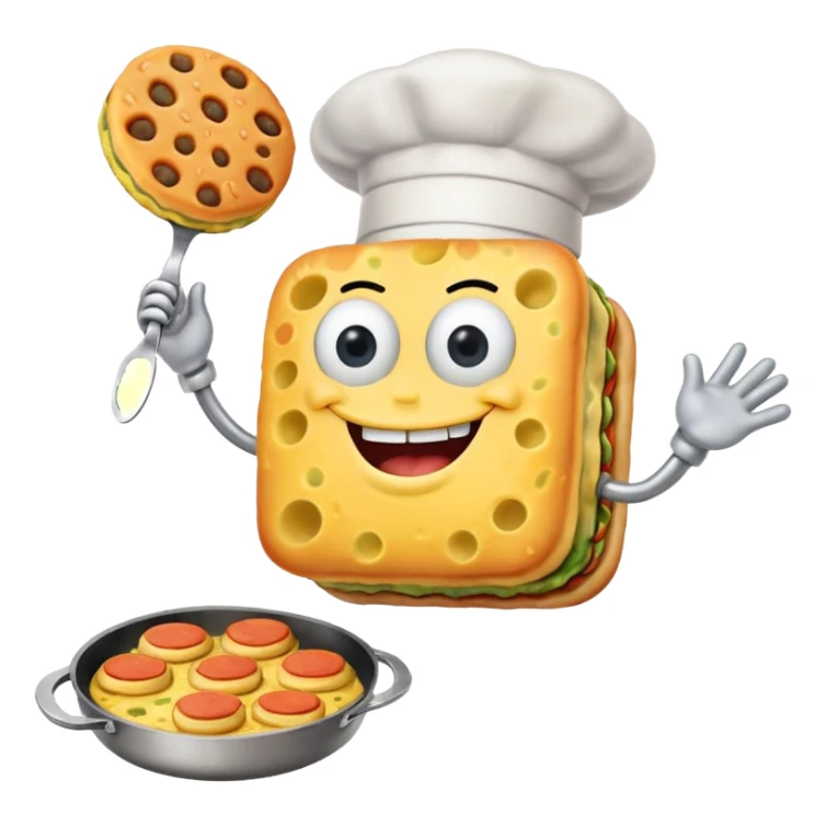 SpongeBob cooking Krabby patties sticker