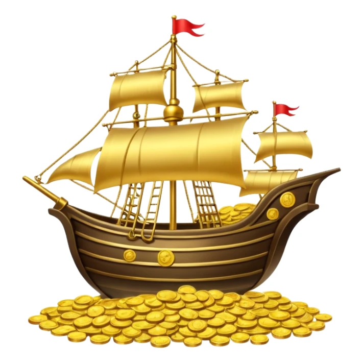 una galera de mago llena de dinero sticker