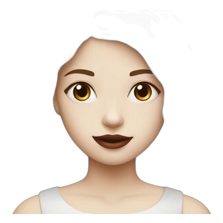 A big party women really white pale face with maroon hair she is short  sticker