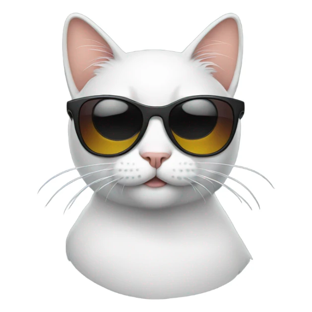 Cat with sunglasses sticker