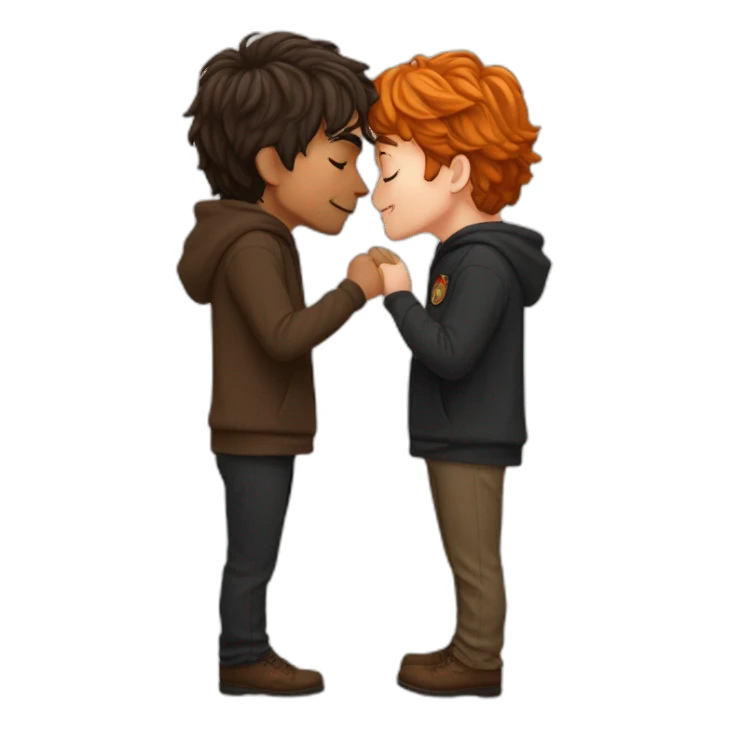Emoji Harry potter kissing Ron Wesley sticker