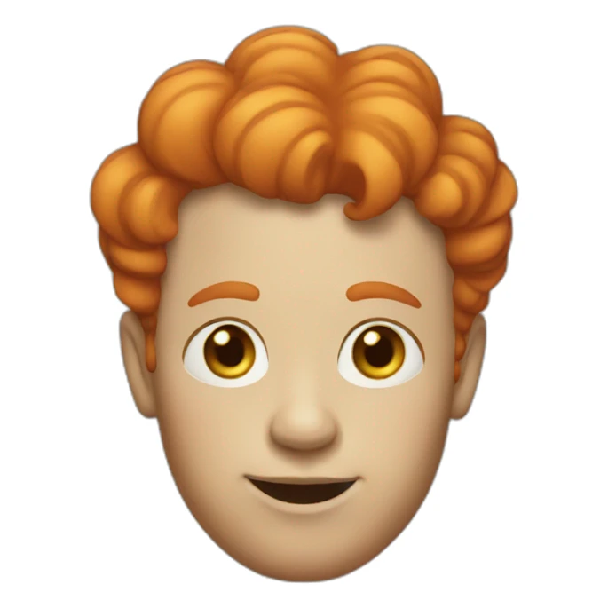 ginger clown with short hair sticker