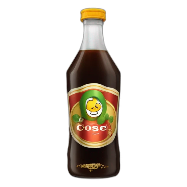 Fernet con coca en botella de plástico cortada a la mitad usada como vaso sticker