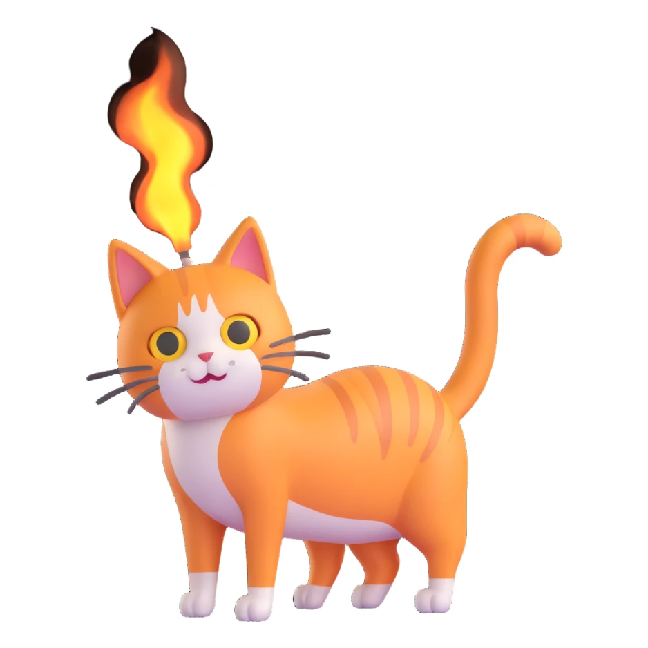 A farting cat sticker