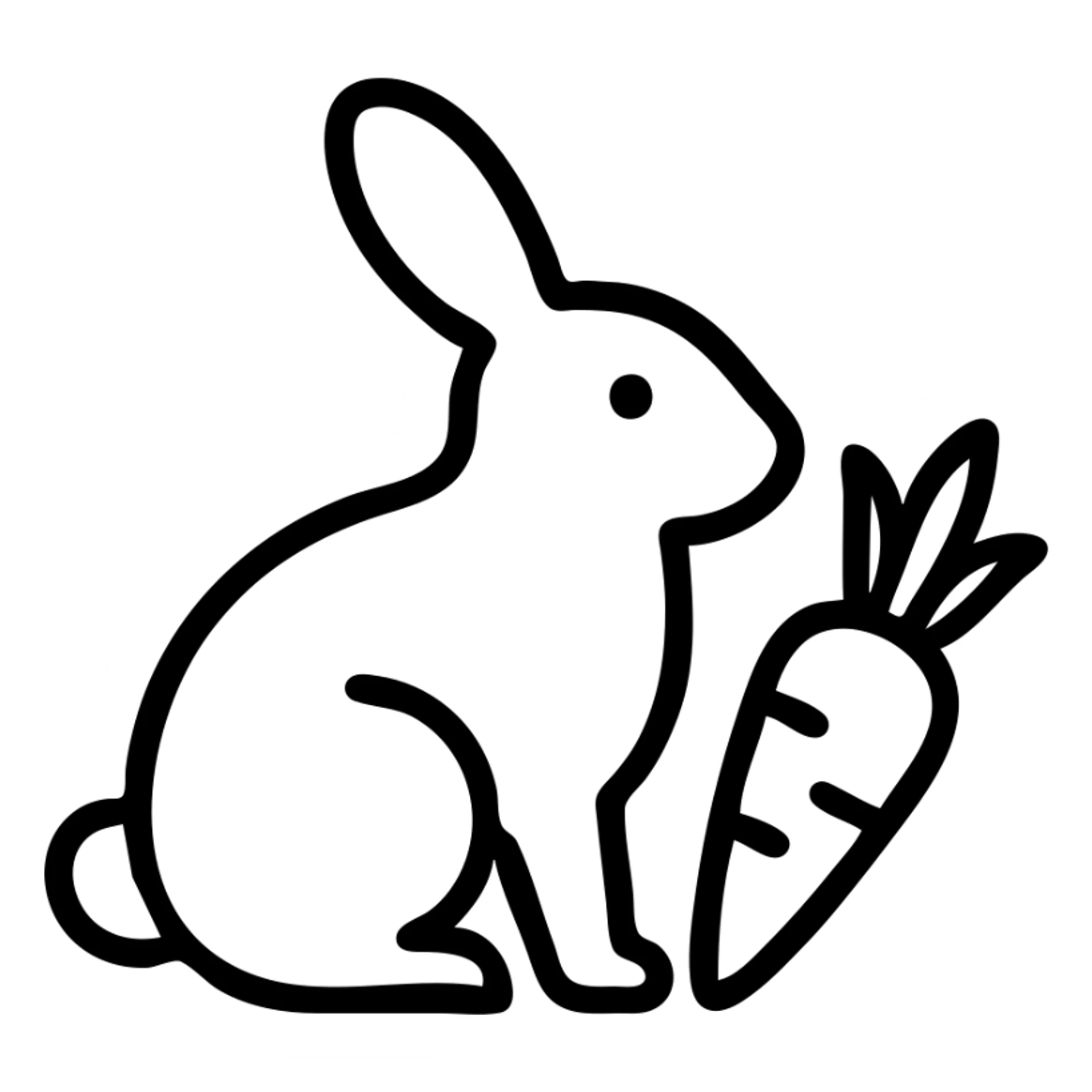 rabbit with a carrot sticker
