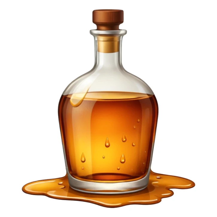 spilled bottle of brendy sticker