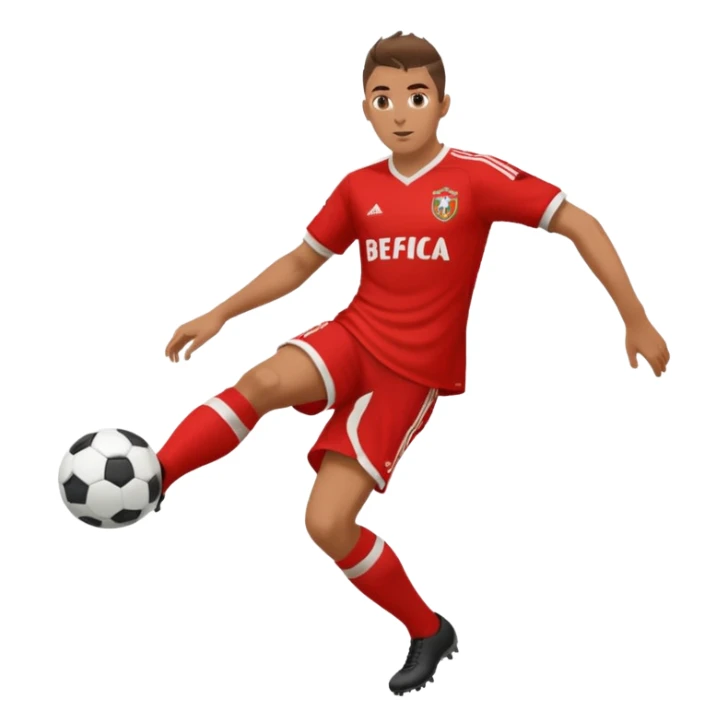 jogador do benfica a chutar a bola de futebol sticker