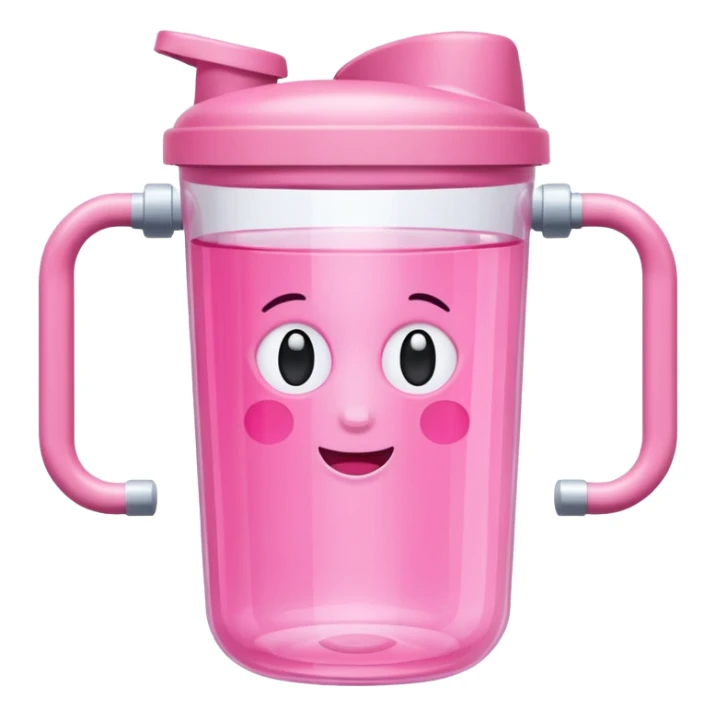 Pink gym water cup sticker