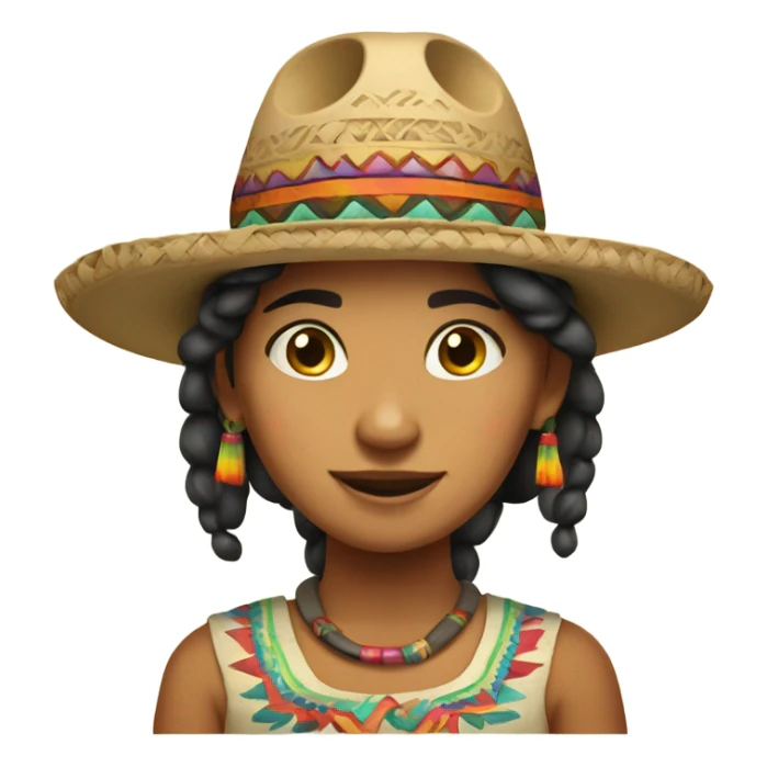 mexican mayan rural girl sticker