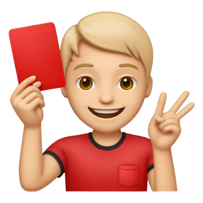 Emoji avec un carton rouge dans la main  sticker