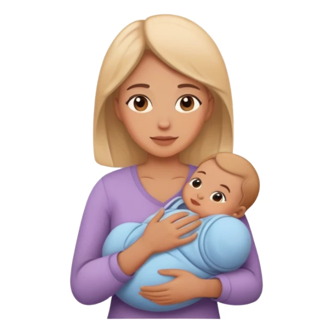 mom holding her baby, warm and caring sticker