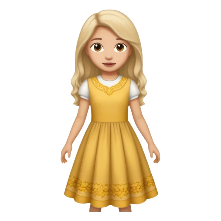 Girl curtsying with dress sticker
