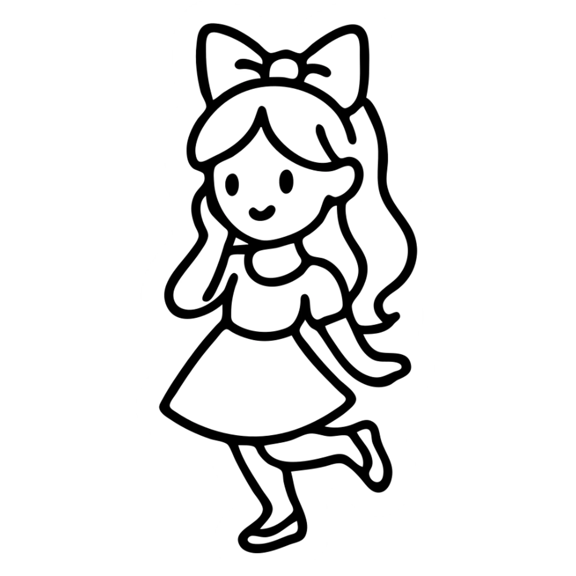 coquette girl, playful pose sticker