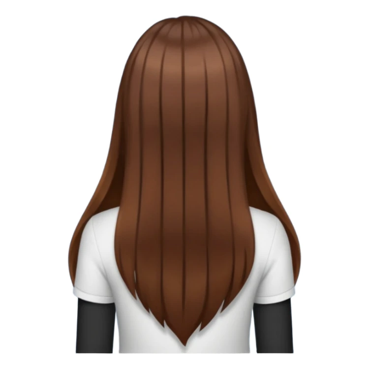 View of a girl with long brown hair's head from behind sticker