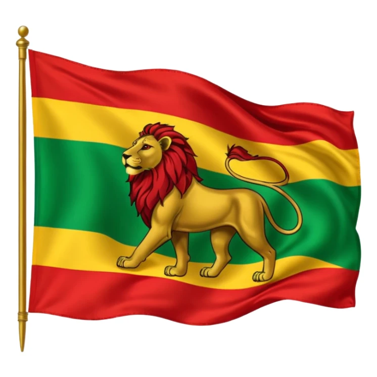 Ethiopian Lion of Judah flag  sticker