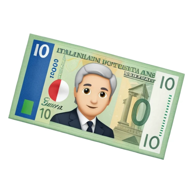 banconote euro 10 italia sticker