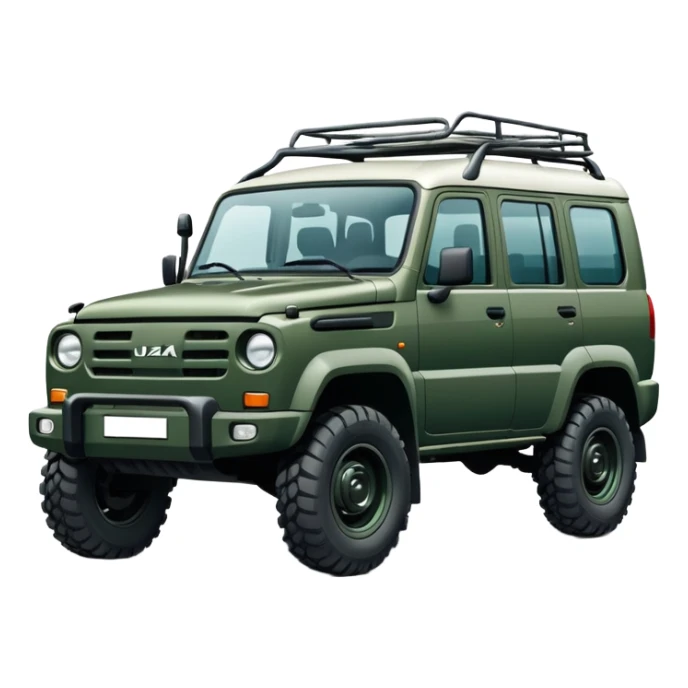 UAZ Patriot Russian SUV off-road vehicle with distinctive square boxy shape sticker