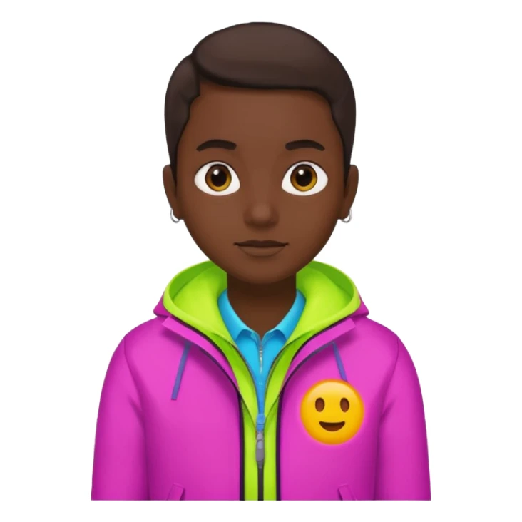 Russian underground fashion neon color jacket sticker