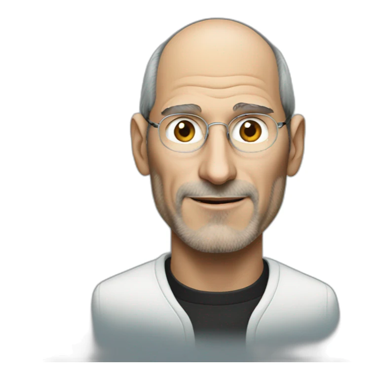 steve jobs with an iPhone sticker