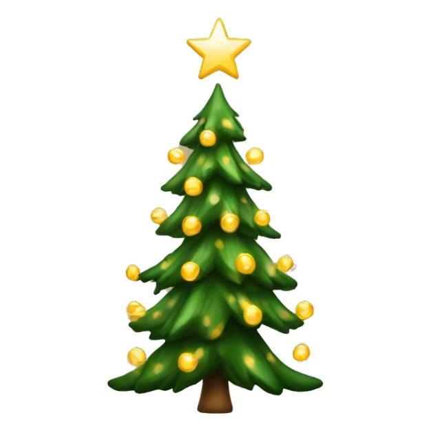 Christmas tree with golden lights a little bit smaller sticker