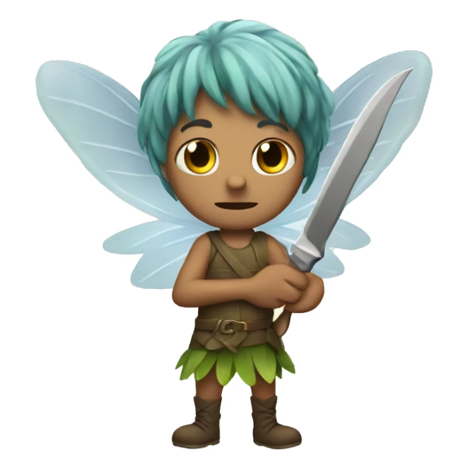 Fairy with knife on the hand  sticker