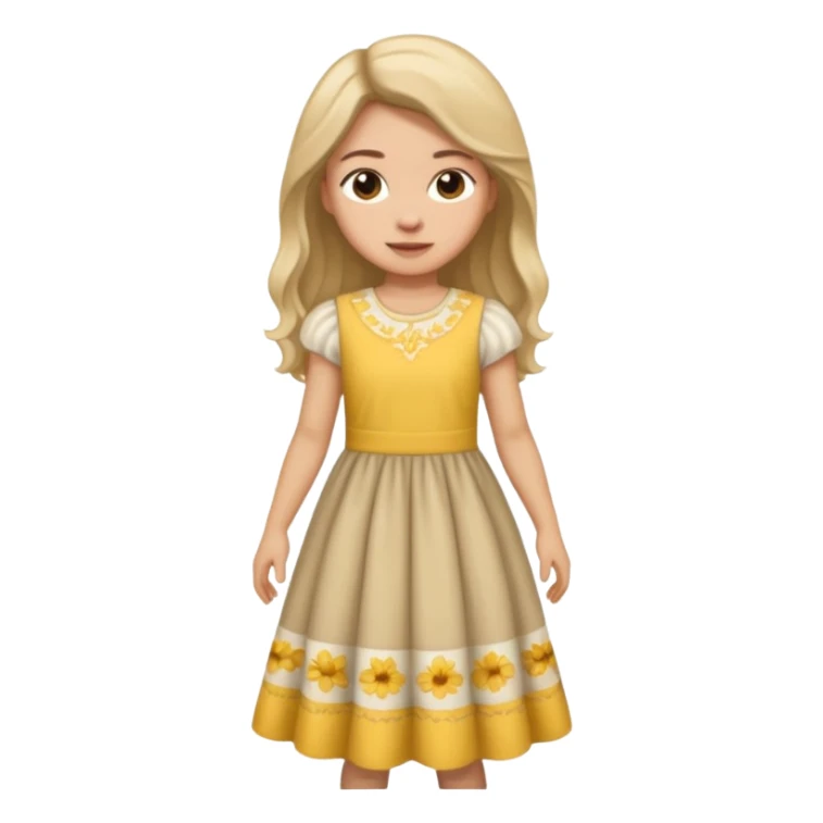 Girl curtsying with dress sticker
